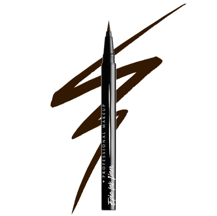 Epic Ink Liner, Waterproof Liquid Eyeliner - Brown, Vegan Formula 02 Brown