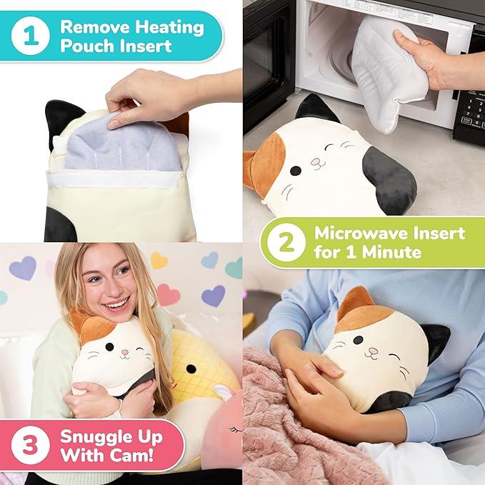 Squishmallows Cam Heating Pad for Cramps by Relatable – Hot & Cold Therapy, Electric & Manual Massage Therapy – Perfect Gift for Cramps Relief Comfort