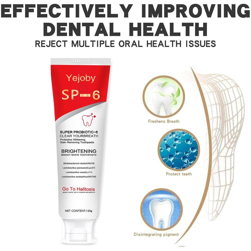 [+5$Get 2Pcs] SP-6 Toothpaste, Sp-6 Ultra Whitening Toothpaste, Sp 6 Toothpaste, Deep Cleaning Care Toothpaste, Fresh Breath120g