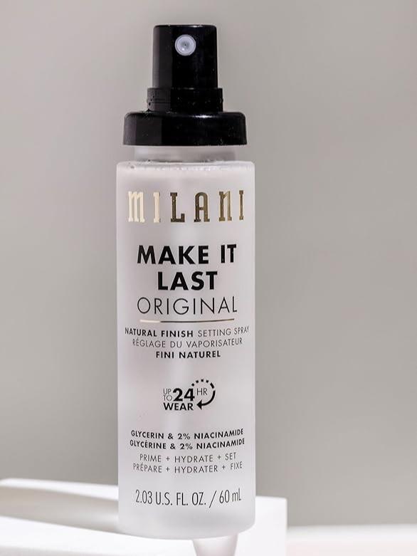 Milani Make It Last Original - Natural Finish Setting Spray 3-in-1 - Long Lasting Makeup Primer and Spray 2.03 Fl. Oz - Cosmetic Hydrate Niacinamide