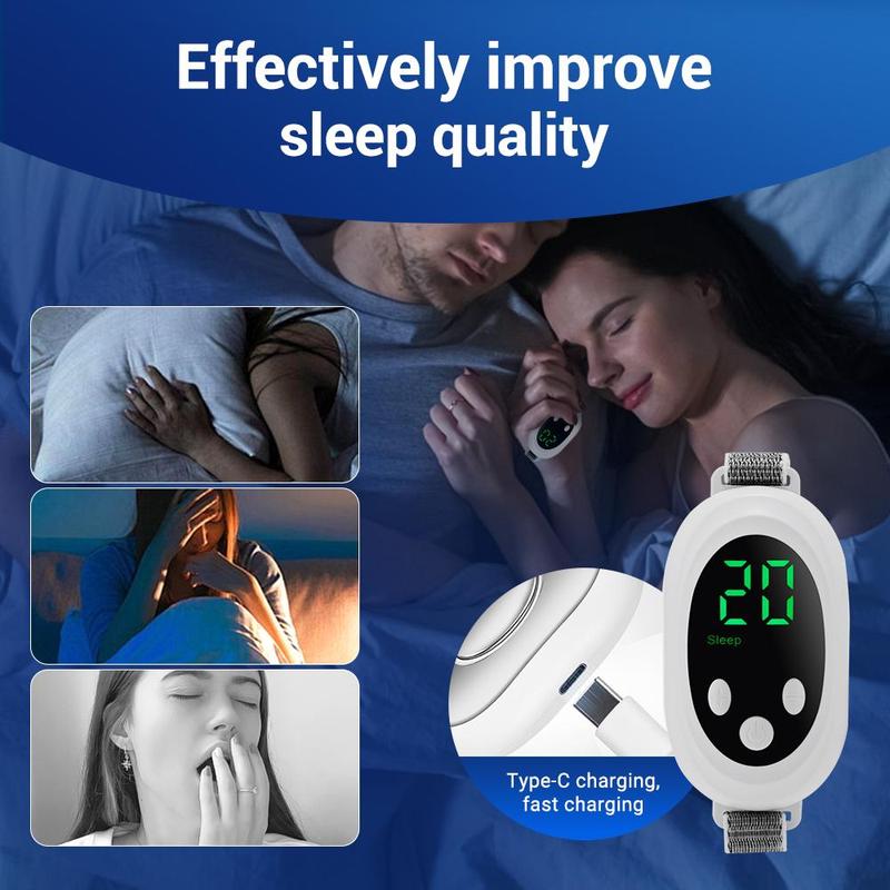 Handheld Microcurrent Sleep Aid, Intelligent Stress Relief Hypnotherapist, Sleep & Excitement 2 Modes & 20 Levels Adjustment Sleep Aid Mini Pulse Massager