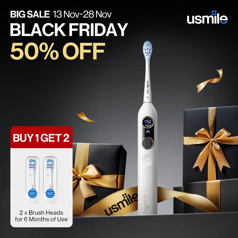 [Black Friday] usmile Y10 Pro Electric Toothbrush With Smart Screen, Sonic Electric Toothbrush with Pressure Sensor, USB-C Rechargeable, Lasts 6 Months