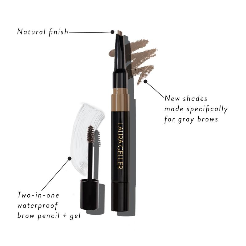 LAURA GELLER NEW YORK Sculpt-n-Stay Waterproof Brow Pencil & Gel- Taupe Makeup Cosmetic