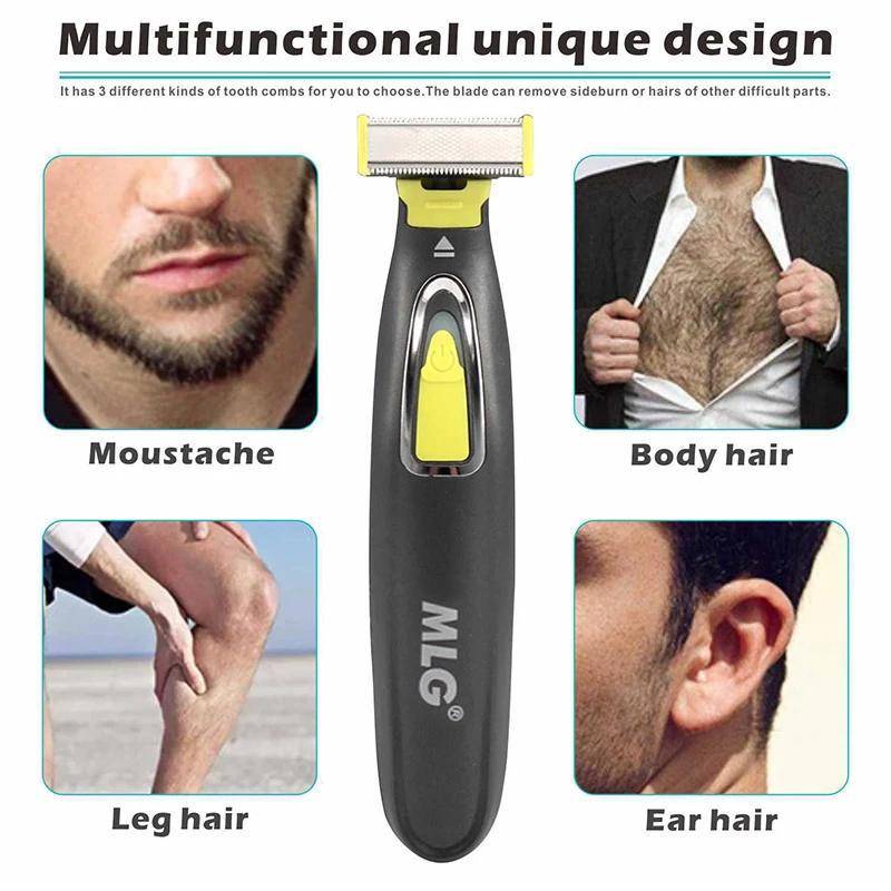 Portable Electric Shaver, 1 Set USB Rechargeable T-shaped Blade Razor, Washable Beard Hair Trimmer for Men and Women, Personal Care Appliances