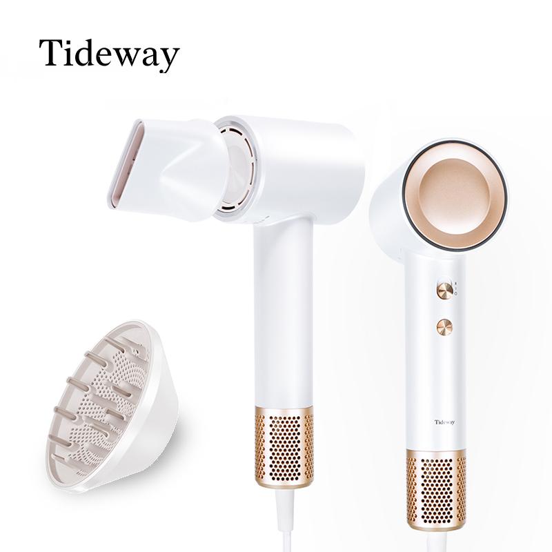 Tideway High-speed Hair Dryer  blow dryer Brushless Motor & Ionic Technology  4 Temperature Settings Thermo Control Technology Ergonomic Design [Ads]