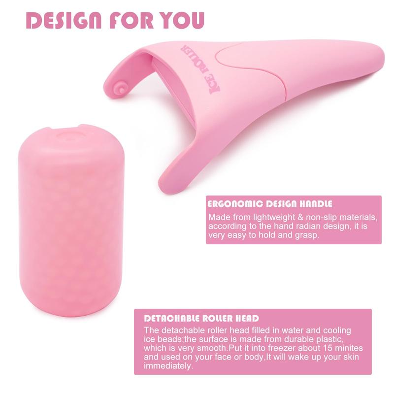 Ice Roller for Face, Eyes and Whole Body Relief, Migraine Relief and Blood Circulation Skin Care Tool- Pink