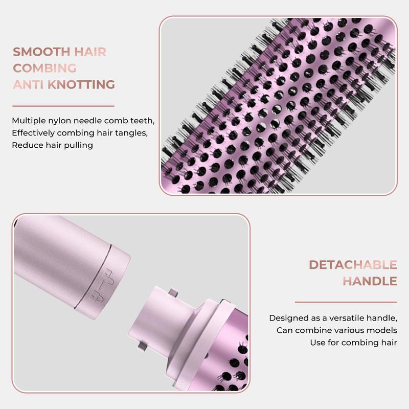 3 in 1 Hair Curler, 1 Box Negative Ion Hair Curling Wand with 3 Counts Replacement Brush Head, Professional Hair Styling Tool for Home & Salon Use