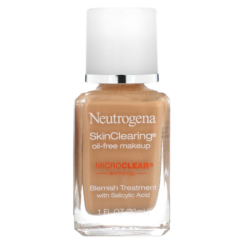 Neutrogena SkinClearing, Oil-Free Makeup, Soft Beige 50, 1 fl oz (30 ml)