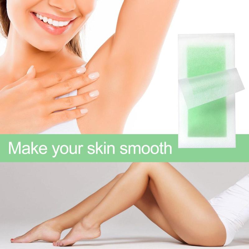 Aloe Vera Depilatory Waxing Strips, 20pcs box Hair Removal Wax Patches for Legs Body Hand, Personal Care Products for Women