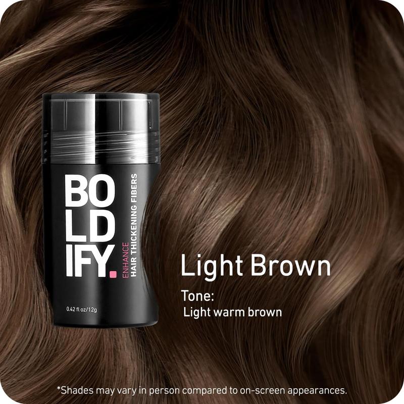 BOLDIFY Hair Fibers (12g) Fill In Fine and Thinning Hair for an Instantly Thicker & Fuller Look - Best Value & Superior Formula, Black