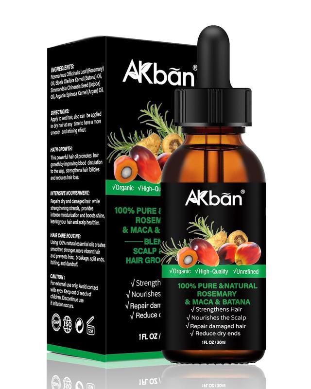 Hot Sale !!!! Christmas 2024 51% off - 2 pcs AKBAN Rosemary & Batana Oil -Blended with Jojoba & Argan Oil-100% Organic Essential Oil forHair Haircare Daily Repairing Restore Moisture Vitamins [Free ship].