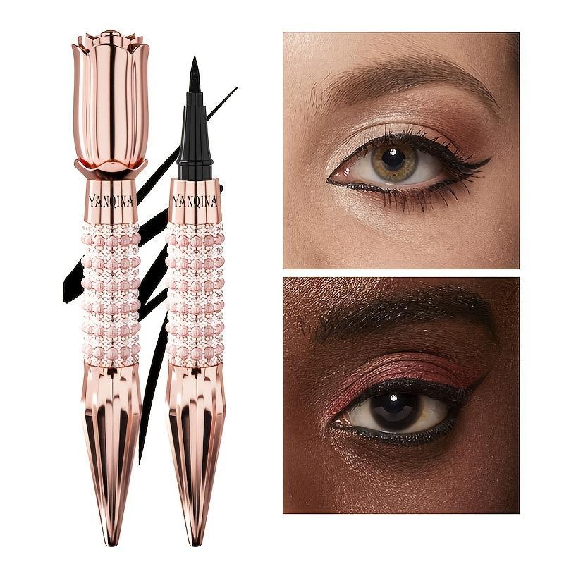 Comfort Waterproof Cosmetic Eyeliner Pen, Long Lasting Eyeliner Pencil for Music Festival, Quick Drying Eyeliner Pen with Precise Flexible Tip & Comfortable Grip