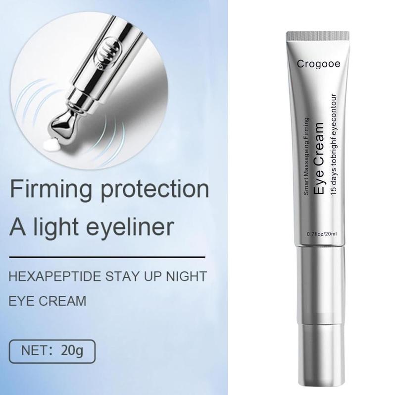 Wrinkle Eraser Massaging Eye Cream [Vegan] | Multi-Peptide Firming and Electronic Massager Comfort Repair Skin Skincare