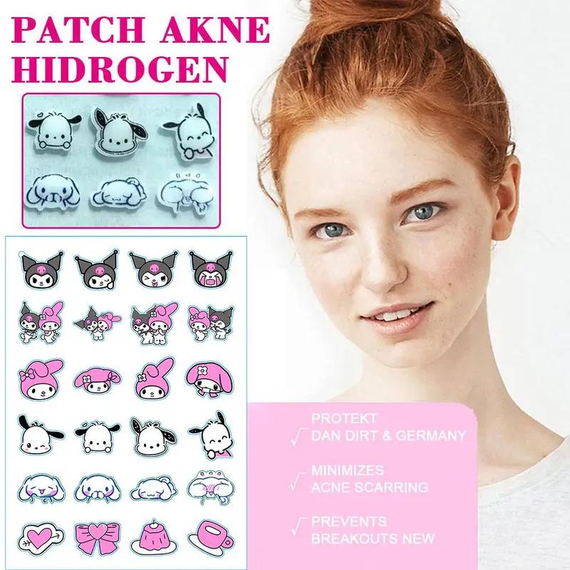 24 PCS SET Kuromi Pimple Patch Acne Colorful Invisible Acne Removal Skin Care Stickers Concealer Face Spot Beauty Makeup Tools