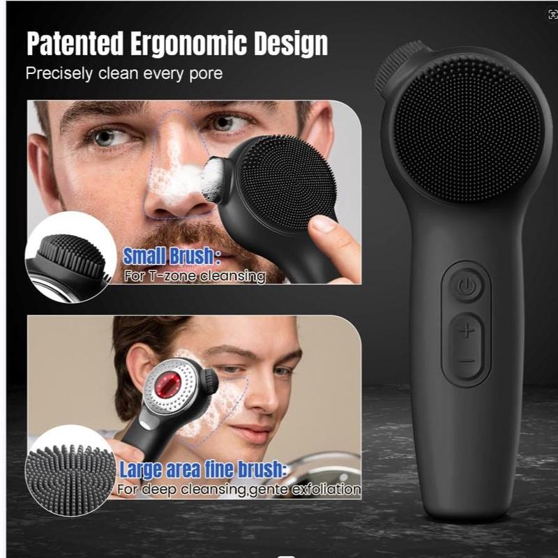 Electric Silicone Facial Cleansing Brush, 1 Count Rechargeable Waterproof Facial Massage Brush with 5 Cleaning Modes, Facial Skin Care Tool for Women & Men