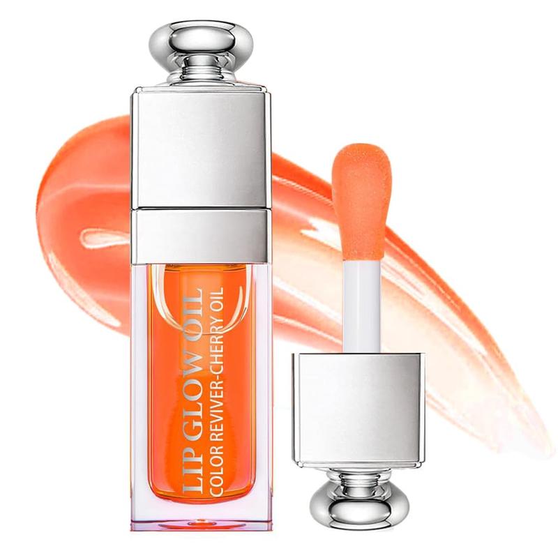 Moisturizing Lip Oil, Non-Sticky Gloss, Balm for Dry Lips, Nourishing and Hydrating Fruit Flavored Lip Care (0.2 OZ)