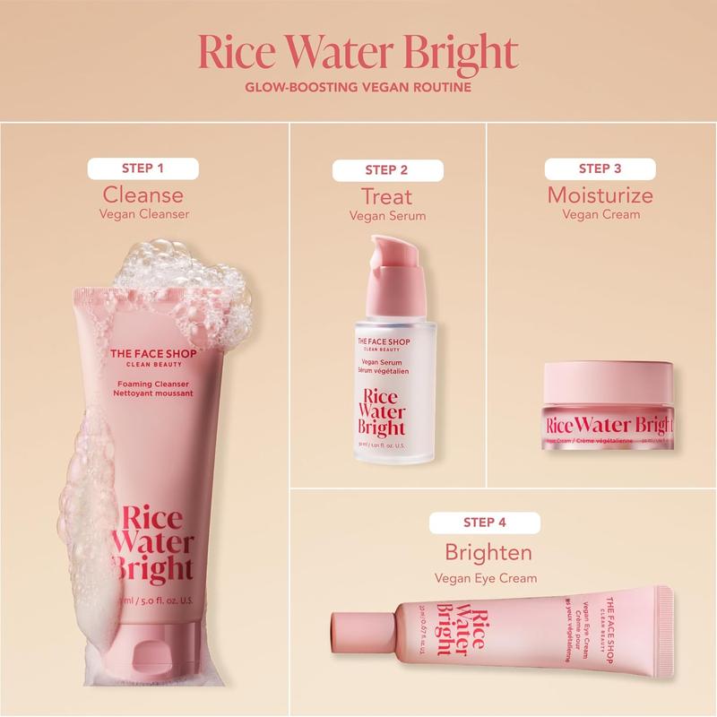 THE FACE SHOP Rice Water Bright Foaming Cleanser Daily Skincare Cleansing Facial