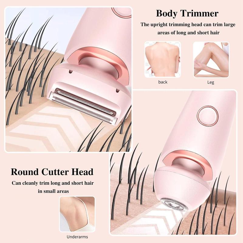 Women's Comfort Electric Shaver, 1 Set Rechargeable Detachable Bikini Hair Trimmer, Wet & Dry Use Electric Trimmer for Women, Electric Shaver Body Trimmer Body Hair Trimmer Body Trimmer for Men and Women, Summer Gift, Shaver for Women