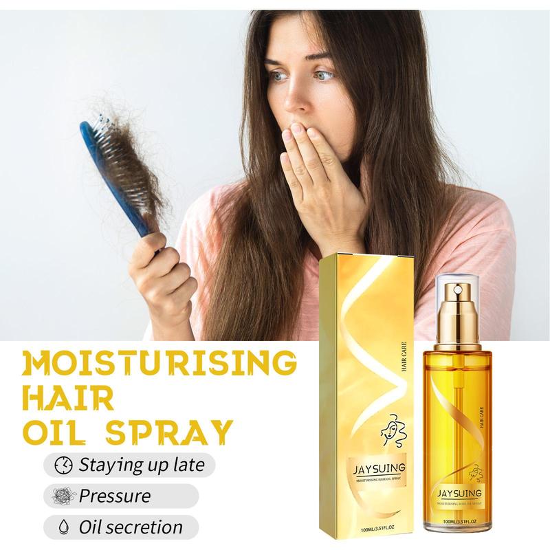 Hair Care Oil Spray, Moisturizing & Smoothing Hair Oil Spray, Hair Care & Styling Product for Women & Men