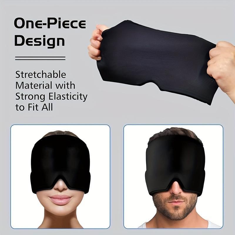 Cold Compress Gel Eye Mask, Reusable Ice Compress Head Wrap, Hot & Cold Compress Headache Relief Mask, Eye Care Mask for Women & Men