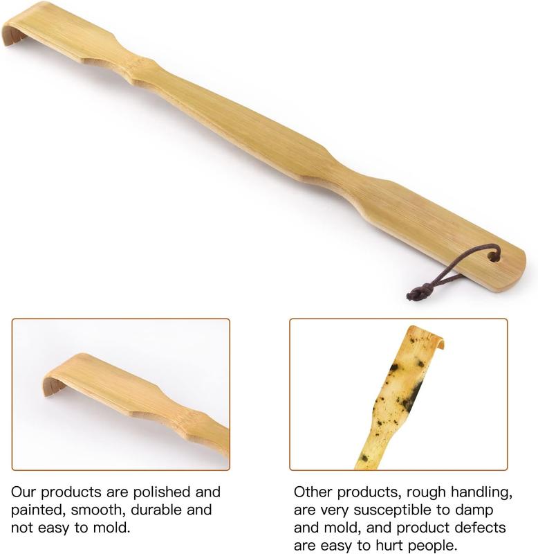 Bamboo Back Scratcher,100% Natural Bamboo Back Scratchers for Itching Relief,Strong & Sturdy 17 inches