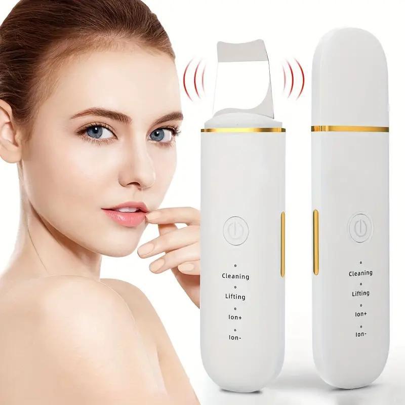 Facial Skin Cleaner, USB Charging 4 Modes Ultrasonic Skin Scraper Pore Cleaning Face Exfoliating Clean Face Deep Cleaning