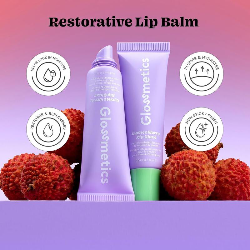 Overnight Lip Mask for Dry Lips. Fruit Butter Lip Mask, Hydrating and Moisturizing Lip Balm for Soft, Smooth Lips. Clear, 10ml