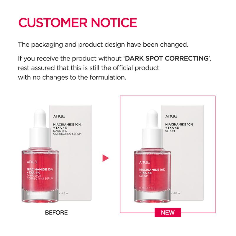 [Anua Official Store] Dark Spot Correcting Serum : 10% Niacinamide+ 4% Tranexamic Acid 1.01 fl.oz. (30ml) ｜ Niacinamide Serum, PM Skincare product