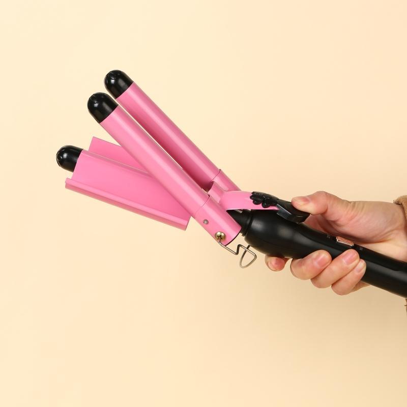 3 Barrels Hair Curler, 1 Box Adjustable Temperature 22mm Hair Curling Iron, Professional Hair Styling Tool for Women & Girls