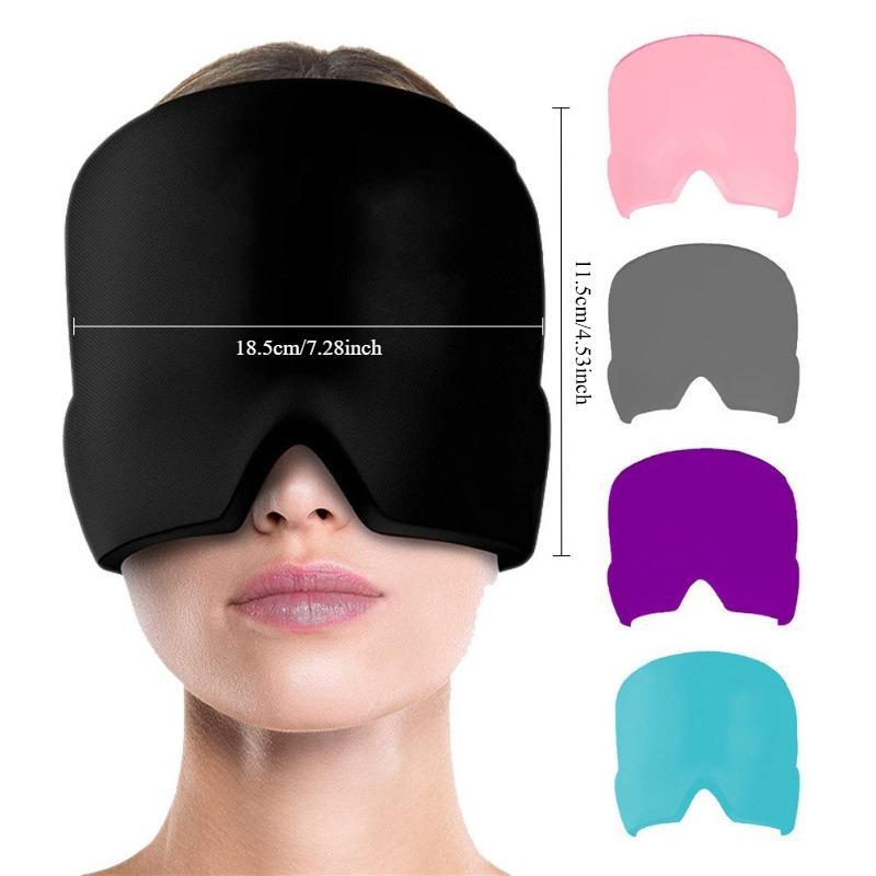 Cold Compress Gel Eye Mask, Reusable Ice Compress Head Wrap, Hot & Cold Compress Headache Relief Mask, Eye Care Mask for Women & Men