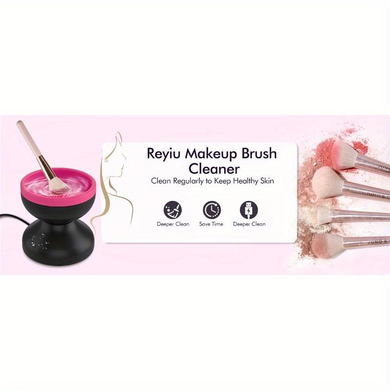 High Efficiency Electric Makeup Brush Cleaner, Auto Rotating Makeup Brush Cleaner Fits All Size Makeup Brushes