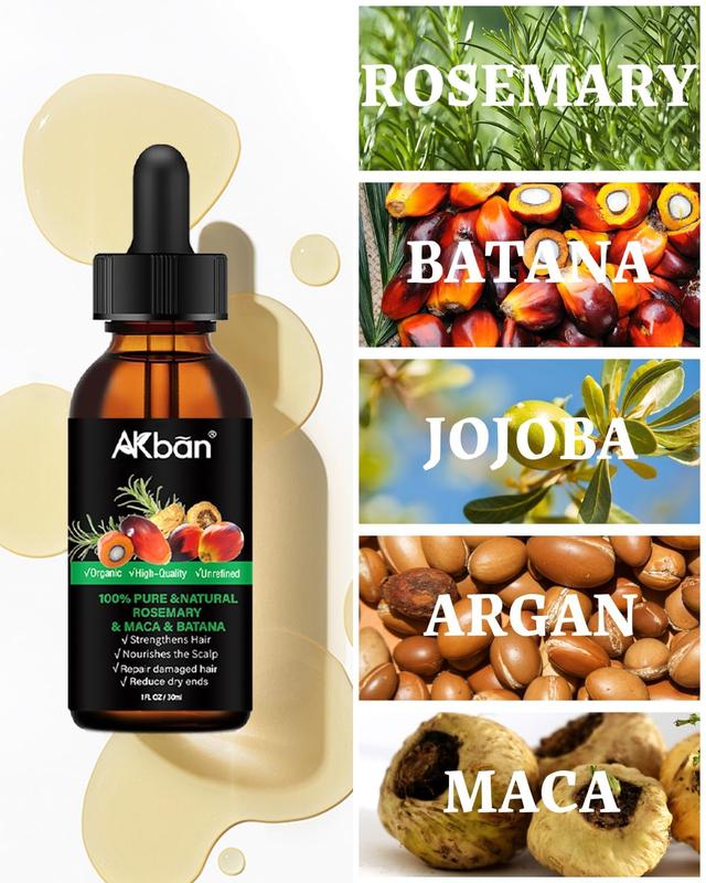 Hot Sale !!!! Christmas 2024 51% off - 2 pcs AKBAN Rosemary & Batana Oil -Blended with Jojoba & Argan Oil-100% Organic Essential Oil forHair Haircare Daily Repairing Restore Moisture Vitamins [Free ship].