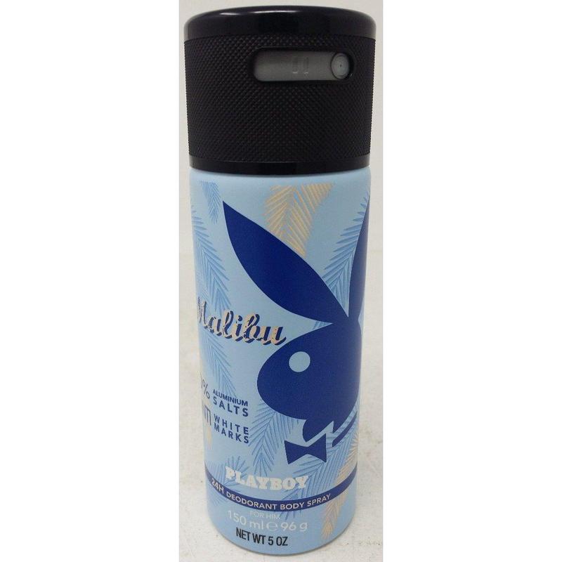 Playboy Malibu (anti white marks) by Playboy Deodorant Body Spray men 5.0   5 oz