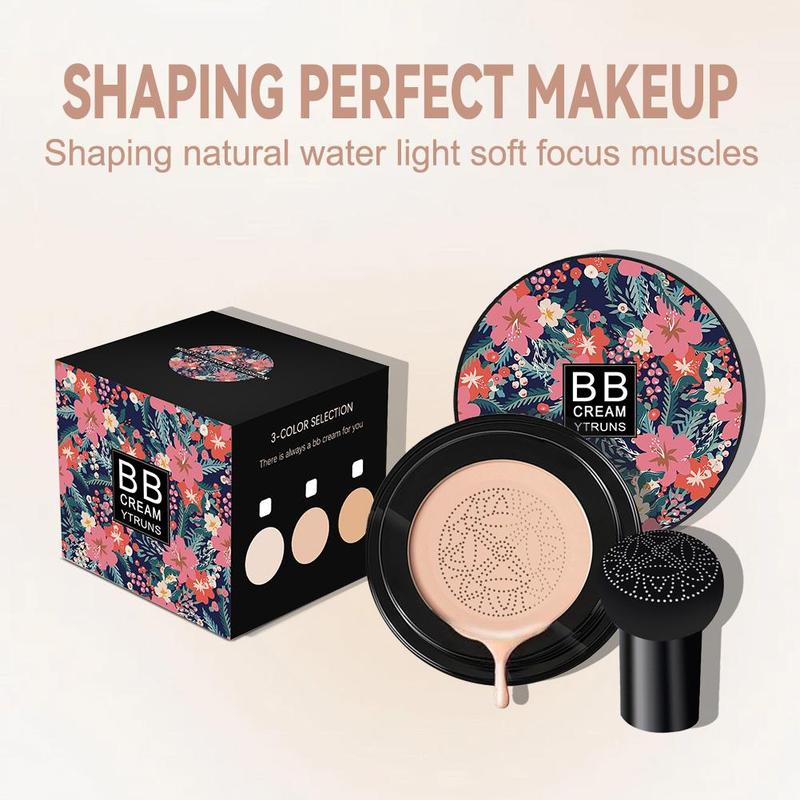 Long-lasting Nude Moisturizing Cushion Foundation, Full Coverage Flawless Lightweight Concealer Foundation, Suitable for All Skin Tones and Skin Types