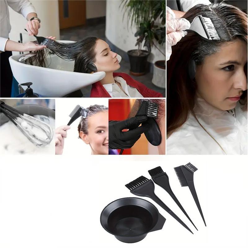 Hair Dyeing Tool Set, Including Hair Dyeing Cap, Hook, Bowl, Brush, Professional Hair Dyeing Tool Set for Home & Salon Use