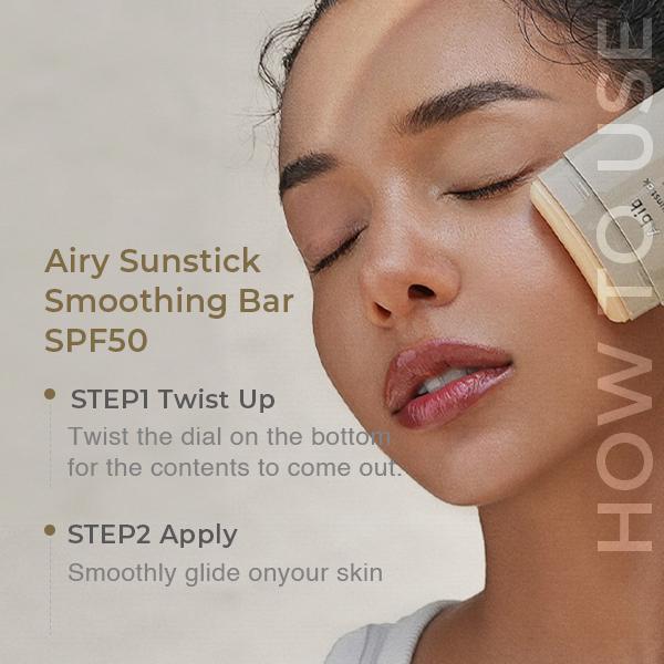 [Abib] Airy Sunstick Smoothing Bar SPF50 | Non-Sticky Matte Finish Sun Protection for Face and Body, Long-lasting Korean Sun Stick SPF 50