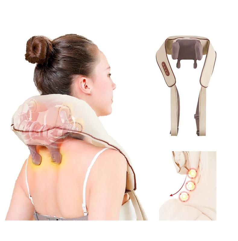 NoAging Neck Massager-Wireless, Portable & Rechargeable Therapy Device for Pain Relief, Relaxation & Stress Reduction Adjustable Intensity & Ergonomic Design. Durable Lightweight Relaxing Removable Comfort  and shoulder