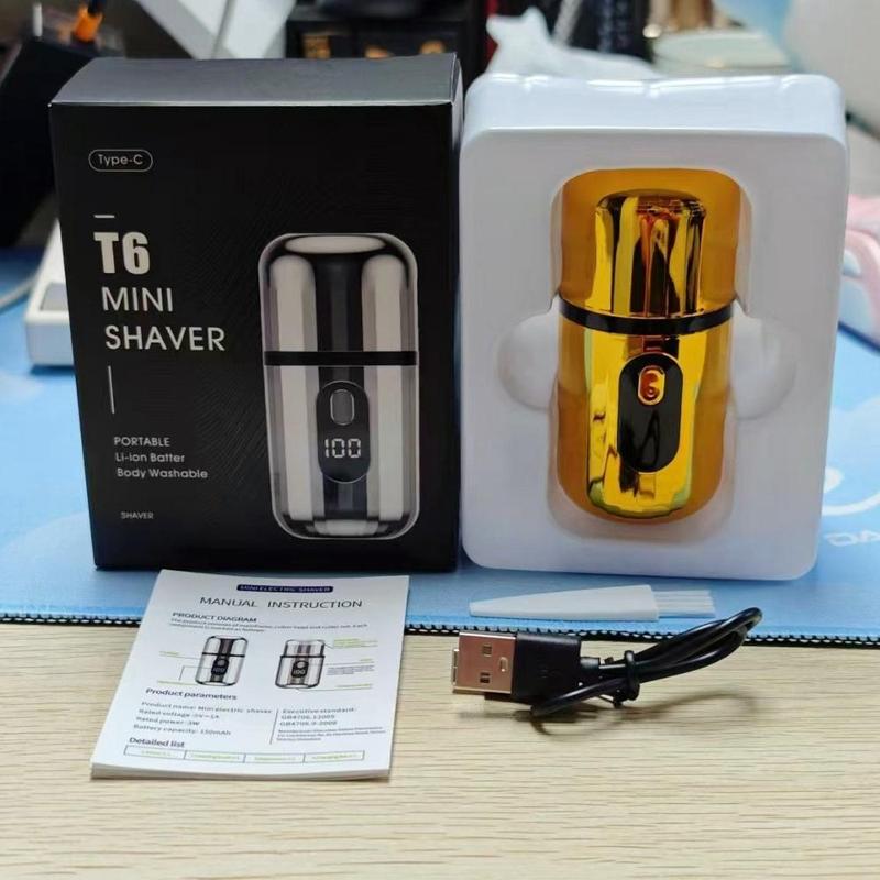 Electric Shaver, Rechargeable Portable Electric Razor, LCD Display Mini Automatic Shaver for Men Women, Great for Christmas Gifts