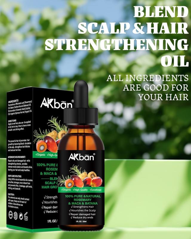 Hot Sale !!!! Christmas 2024 51% off - 2 pcs AKBAN Rosemary & Batana Oil -Blended with Jojoba & Argan Oil-100% Organic Essential Oil forHair Haircare Daily Repairing Restore Moisture Vitamins [Free ship].