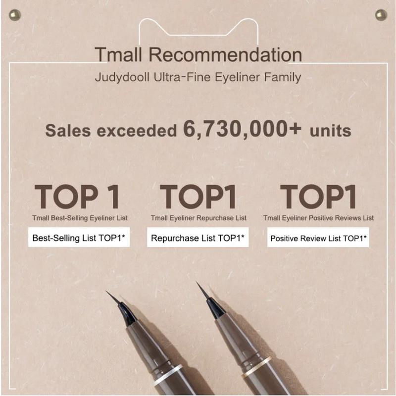 Judydoll 18° Angled Ultra-Fine Waterproof Liquid Eyeliner for Precise Eye Makeup Cosmetic