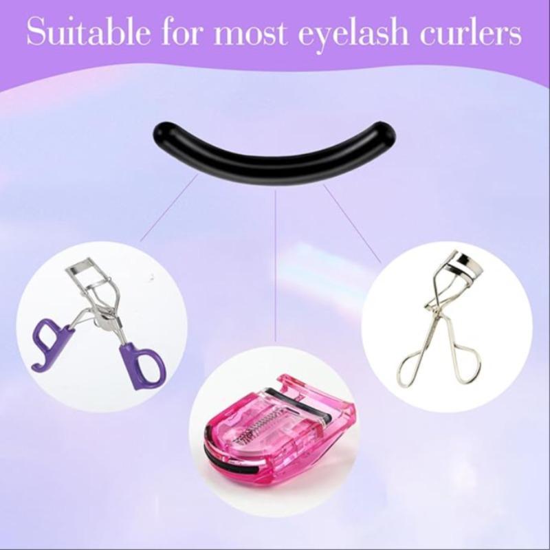 Eyelash Curler Replacement Pad with Storage Box, 24pcs box Flexible Silicone Eyelash Curler Replacement Strip, Makeup Accessories