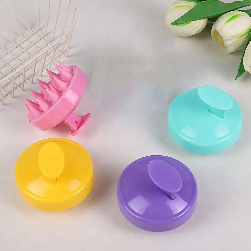 Silicone Scalp Massage Brush, 1 2 3 Counts Wet and Dry Hair Scalp Massager, Hair Combing Brush, Manual Massage Tool for Home & Travel