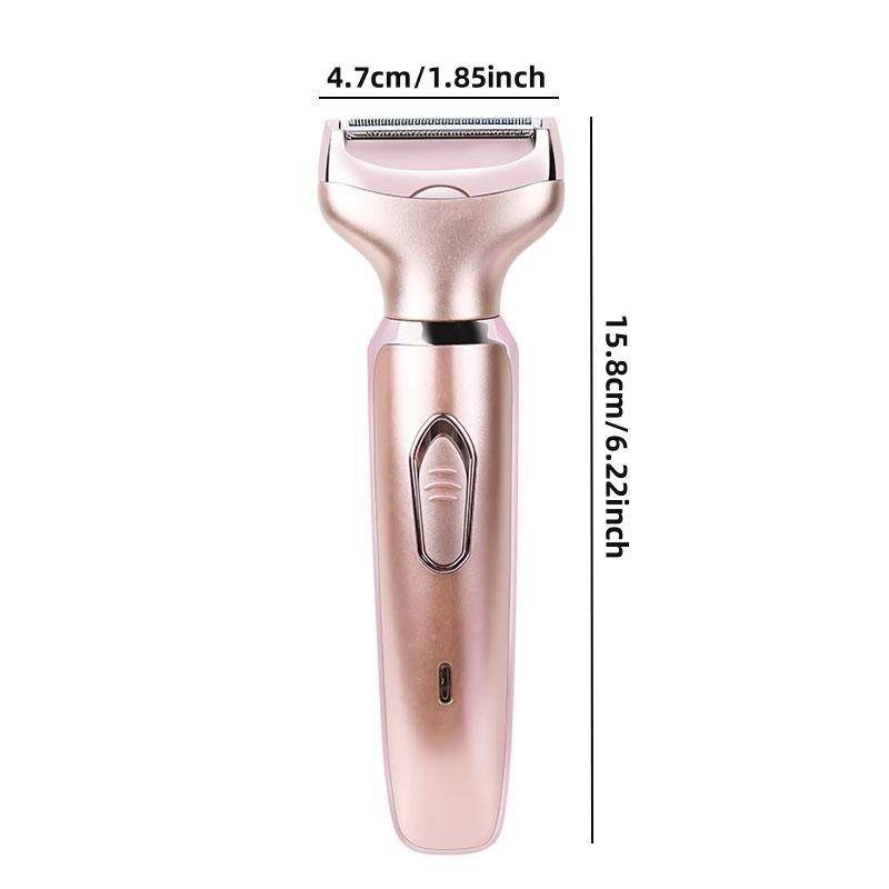 2 in 1 Electric Shaver for Women, 1 Box USB Rechargeable Body and Facial Epilator, Portable Waterproof Bikini Trimmer, Painless Hair Removal for Arms, Legs, Christmas Gift