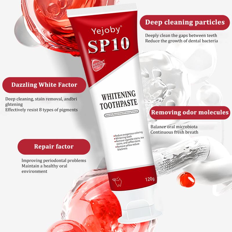 SP-10 whitening Toothpaste, Super sp10 brightening Oral probiotic, sp 10 Bright White Toothpaste for Stain Removing, Fresh Breath & Teeth Health  Whitening Solution Effect is better than SP-7 and SP-8,SP-8 SP-6 SP-4 sp-8 sp-6 sp-4 sp8 sp6 sp4 SP-10