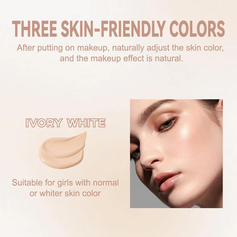 Long-lasting Nude Moisturizing Cushion Foundation, Full Coverage Flawless Lightweight Concealer Foundation, Suitable for All Skin Tones and Skin Types