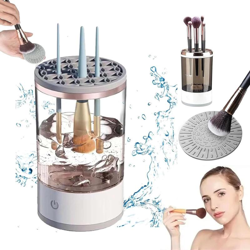 Electric Makeup Brush Cleaner Cosmetic Brush Cleaner 2024 New Automatic Spinning Makeup Brush Cleaner Fit  Powder Blend