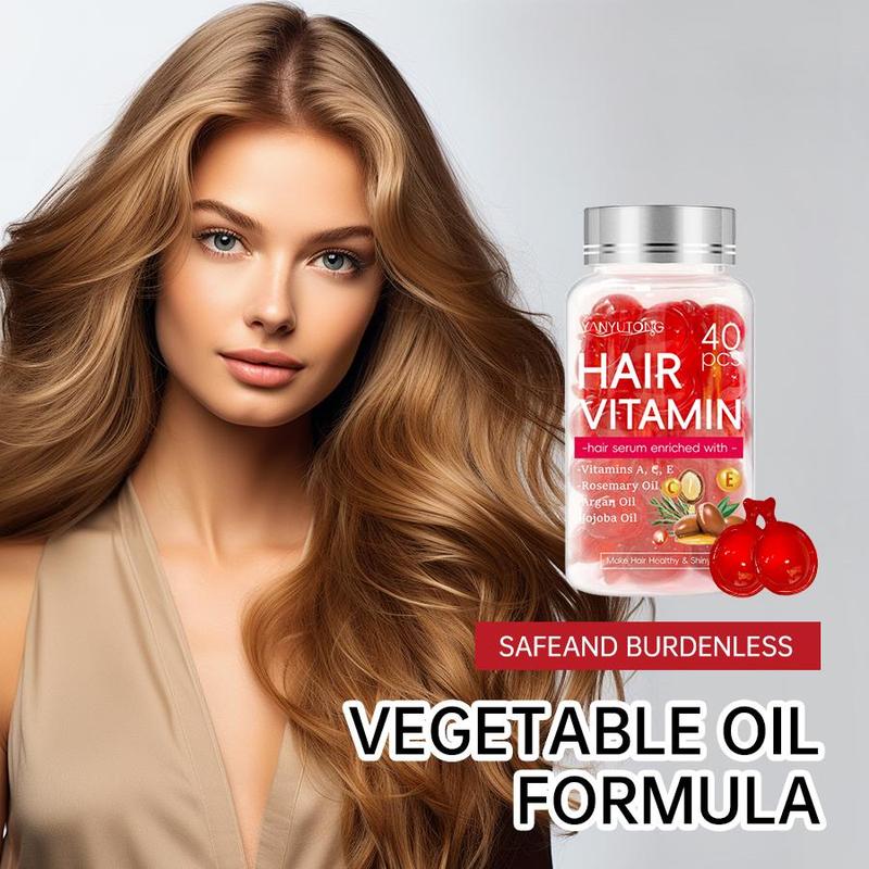 Hair Vitamin Capsule, 40pcs box Hair Vitamin Serum, Moisturizing Hair Care Capsule, Hair Care Product for Women & Men