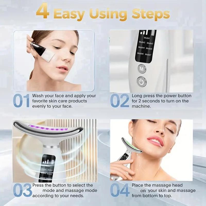 USB Rechargeable Neck Massager, 1 Set Neck Beauty Instrument, Professional Facial Massage Tool for Women, Perfect Gift for Women, Christmas Gift