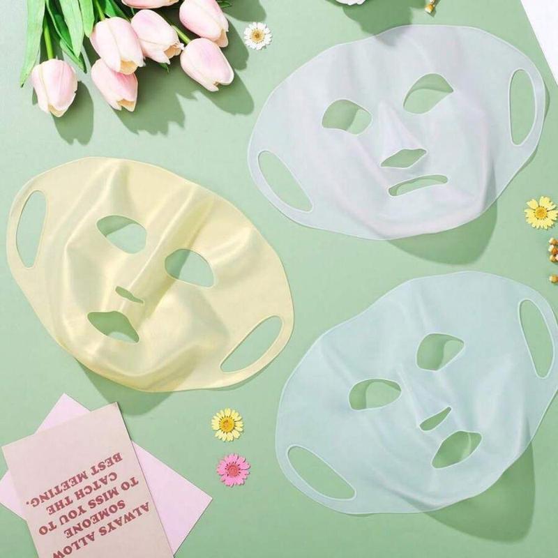 Reusable Silicone Face Mask, 6 Counts Moisturizing Face Mask, Face Care Mask, Skin Care Tool for Women & Girls