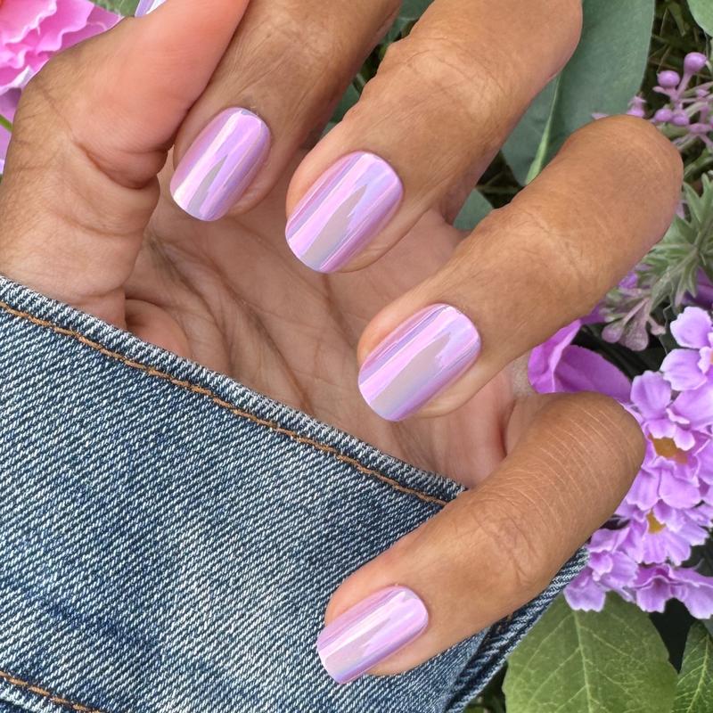 Lavender Chrome - Press-On nails | Short | Squoval